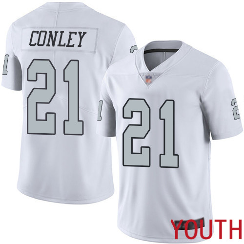 Oakland Raiders Limited White Youth Gareon Conley Jersey NFL Football 21 Rush Vapor Untouchable Jersey